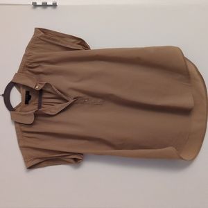 J. Crew Tan Short Sleeve Cotton Top